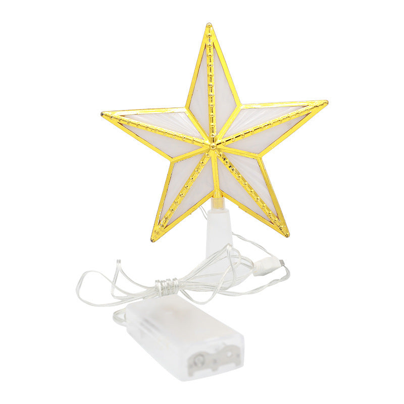 Christmas Lights Tree Top Star Plastic USB Battery Two Functions For Power Supply