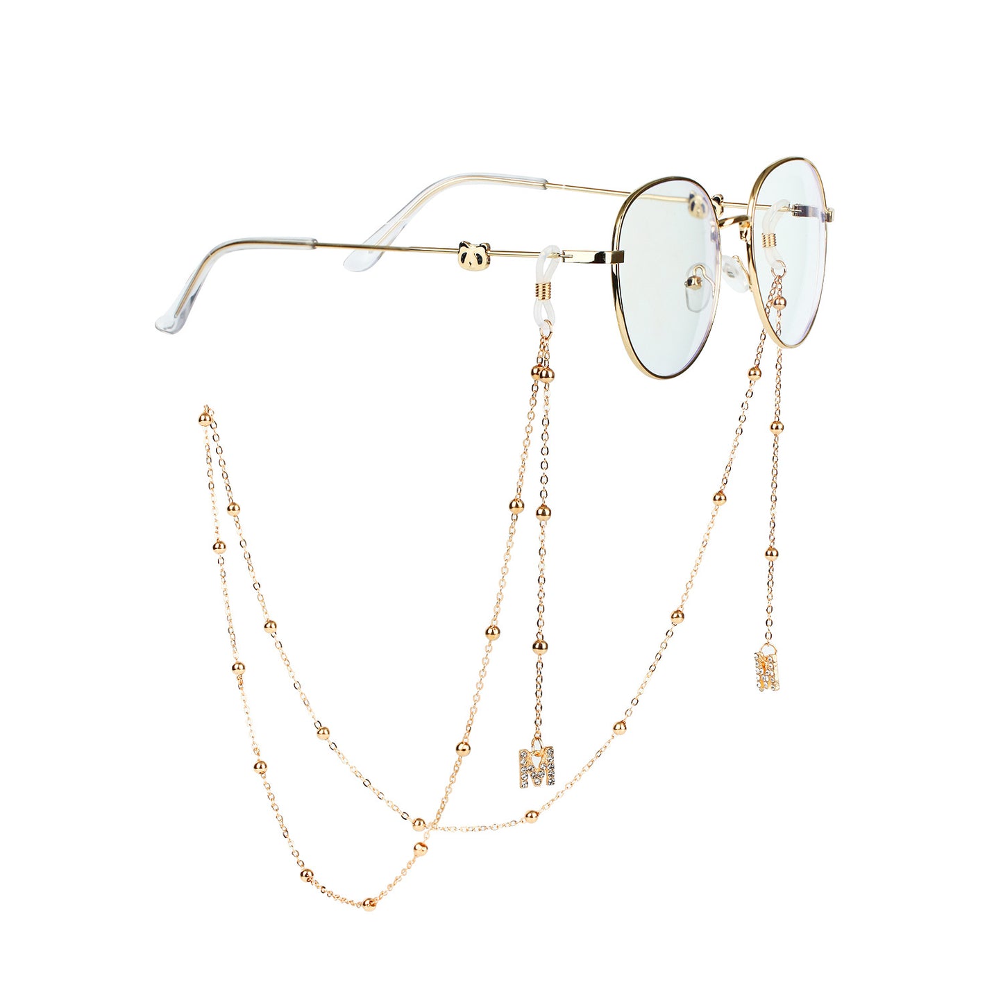 European And American Cross-border Letter Glasses Chain Fashion New Butterfly Shell Glasses Hanging Chain Star Butterfly Sunglasses Chain